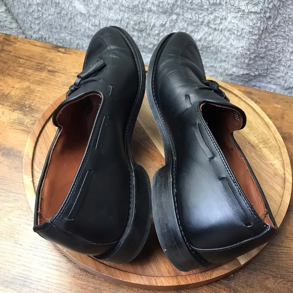 Allen Edmonds Grayson Tassel Loafers Mens 10.5D Black Leather Slip On Dress Shoe